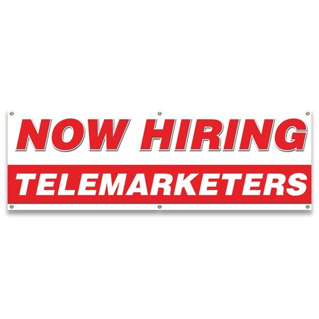 Signmission Now Hiring Telemarketers Banner Apply Inside Accepting Application Single Sided B-72-30313